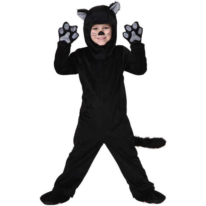 HalloweenCostumes.com Toddler Little Black Cat Costume, 1 of 2