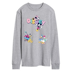 Men's - Disney - Mickey And Friends Long Sleeve Graphic T-Shirt - 1 of 3