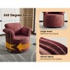 Lyngins Modern Upholstered Single Sofa Swivel Chair with Gold Metal Legs,Accent Round Armchair for Bedroom,Office - 4 of 4