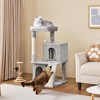 Yaheetech 42"H Cat Tree House with 2 Condos for Small Cats Kittens - 2 of 4