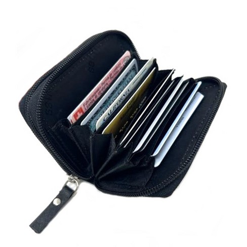 Women RFID Blocking Leather Accordion Wallet Credit Card 