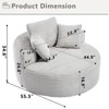 NicBex Round Sofa Bed,Modular Sectional Couch with Memory Foam,Washable Cover,Cloud Couch with 3 Pillows for Small Spaces,Living Room - 2 of 4