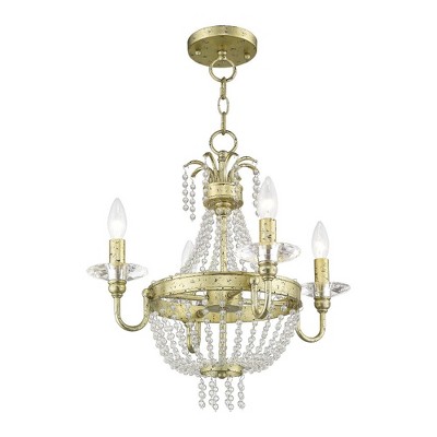 Winter Gold Crystal 4-Light Mini Chandelier