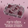 LunaLulinlk 8-compartment tray with lid, portable snack tray with handles and plates, rose - 2 of 4