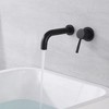 Sumerain Matte Black Tub Faucet Set Wall Mount Bathtub Faucet Single Handle, Rough-in Valve Included - 2 of 4