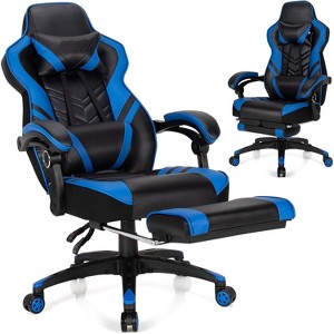 Costway Office Computer Desk Chair Gaming Chair Adjustable Swivel w/Footrest - 1 of 4