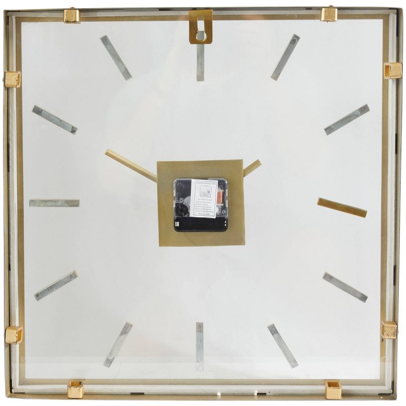 Stainless Steel Wall Clock with Clear Face Gold - Olivia & May, 5 of 6