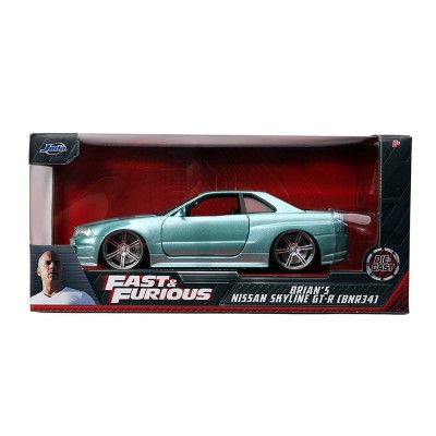 Buy Fast Furious Brian S Nissan Skyline Gtr R34 1 24 Scale Die Cast Vehicle Green Online In Taiwan