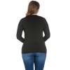 24seven Comfort Apparel Womens Solid Long Sleeve Scoop Neck Plus Size Top - 3 of 4