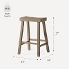 Maven Lane Vincent Backless Wooden Counter Stool 27" - 2 of 4