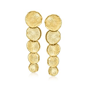 Ross-Simons Italian 18kt Gold Over Sterling Graduated Circle Drop Earrings - 1 of 3