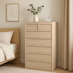5 Drawer Dresser Tall Dresser with Large Storage Space,Modern Storage Chest of Drawers,Storage Organizer Cabinet or Bedroom,Hallway - 1 of 4