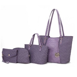 MKF Collection Lippa Tote Crocodile Embossed Vegan Leather Women’s Bag Purse Set by Mia K - 1 of 4