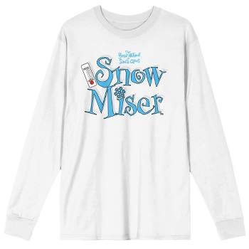 The Year Without Santa Claus "Snow Miser" Men's White Long Sleeve Crew Neck Graphic Tee