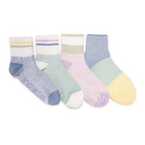 MUK LUKS Women's Set of 4 Spring Lounge Sock - 1 of 3