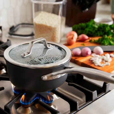 Premier Hard-Anodized Nonstick Aluminum Sauce Pan with Lid
