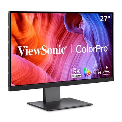 ViewSonic VP2788-5K 27" 5K Mac-Ready Monitor with 100% sRGB, 99% DCI-P3, Pantone Validated, Advanced Ergonomics, Thunderbolt 4, USB Hub, HDMI, and DP