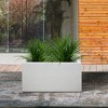 Rosemead Home & Garden Rectangular Concrete Outdoor Planter Pot Chalk White 12.8"x31.5"x15.7" - 3 of 4