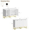 Modern Sideboard Buffet Cabinet with Storage, Wood Accent Storage Cabinet with Doors & Shelf, Credenza Console Table for Living Room Dining Room - 2 of 4