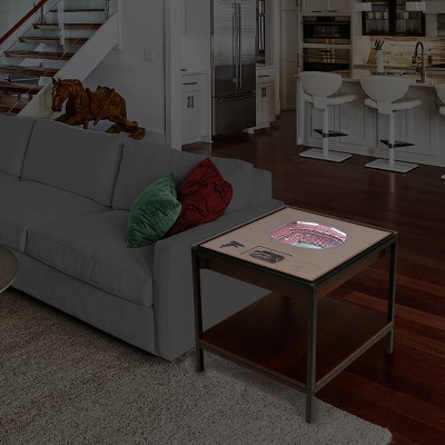 Atlanta Falcons 3D Stadium View Lighted Wood Metal End Table