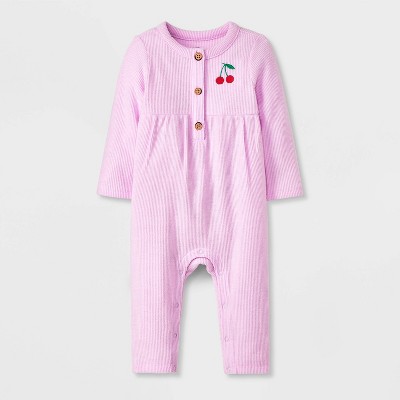 Baby Floral Waffle Romper - Cat & Jack™ Pink 3-6M