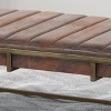 Christopher Knight Home Magdalene Modern Fabric Ottoman Bench Brown: Upholstered Seating, Metal Frame - 3 of 4