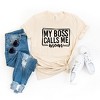 Simply Sage Market Women's My Boss Calls Me Mom Short Sleeve Graphic Tee - 3 of 3