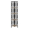 Monarch Specialties Bookshelf Bookcase Etagere Corner 4 Tier 62InchH Office Bedroom Metal Laminate Brown Black Transitional - 2 of 4
