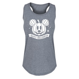 Women's - Disney - Mickey's Pumpkin Graphic Racerback Tank - 1 of 4
