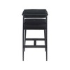 Meridian Furniture,Stryker Black Boucle Fabric and Vegan Leather Stool, Set of 2 - 4 of 4