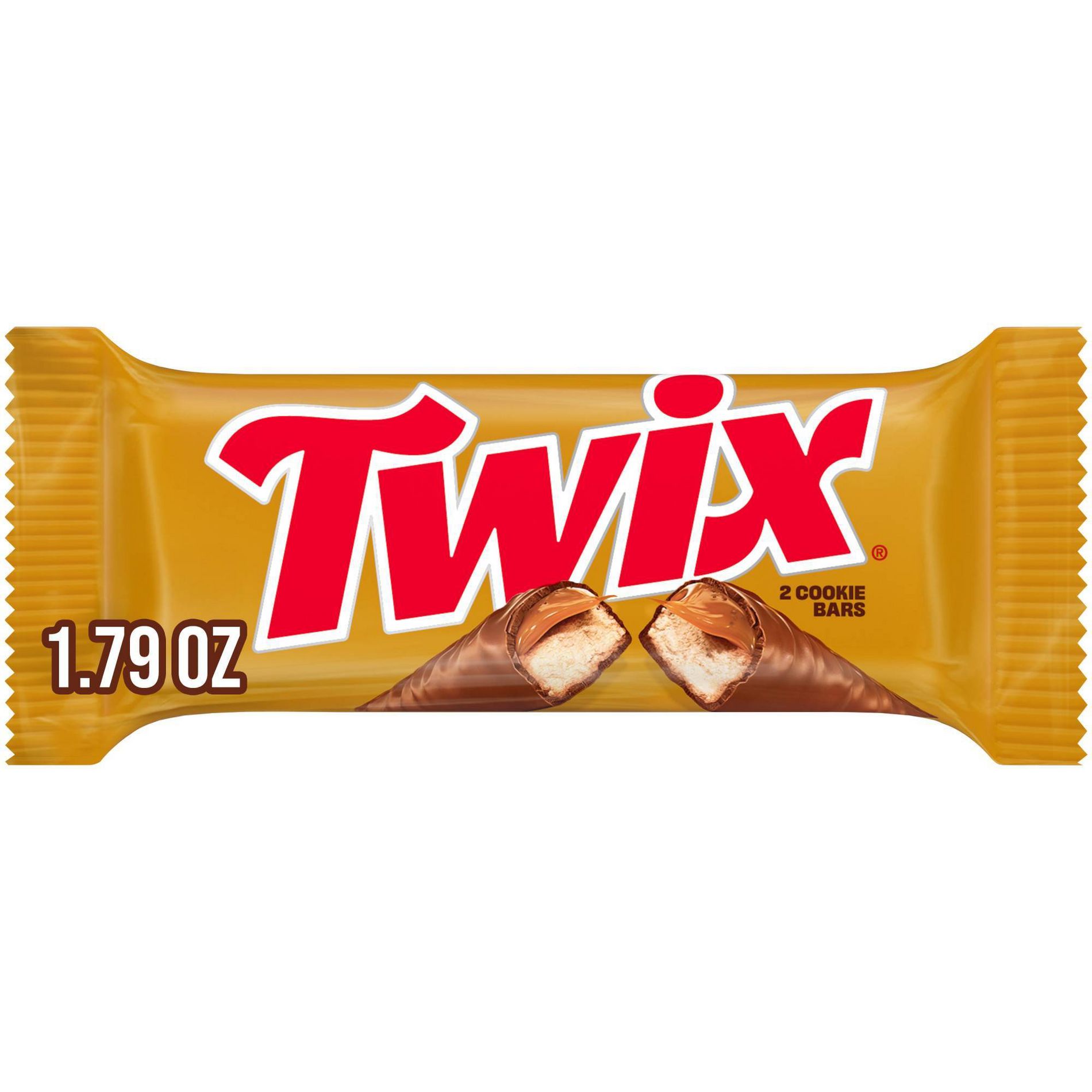 Twix Caramel Full Size Caramel Cookie Chocolate Candy Bar  - 1.79oz