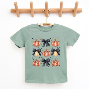 Coquette Black Bow Pumpkin Chart - Youth Short Sleeve Graphic T-Shirt - 1 of 4