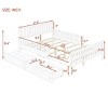 Full Size Wood Platform Bed, Bed with Guardrails on Both Sides and Two Storage Drawers, Modern Design Bed with Pinewood Frame-Baofuwish - 4 of 4