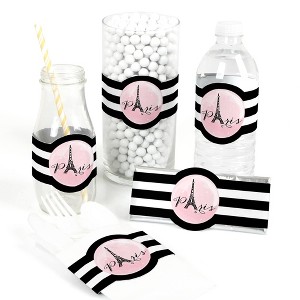 Big Dot of Happiness Paris, Ooh La La - Paris Themed Baby Shower or Birthday Party DIY Wrapper Favors and Decorations - Set of 15 - 1 of 4