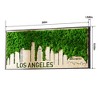 Sevobal Wall Art Los Angeles Skyline Moss Metal Decor Fusing Urban Flair With Organic Warmth For Urban Spaces, Green, 36.3"*18"*4" - 2 of 4