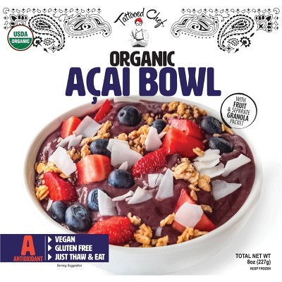 Tattooed Chef Organic Gluten Free and Vegan Frozen Acai Bowl - 8oz