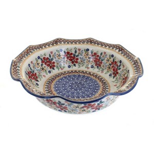 Blue Rose Polish Pottery M118 Manufaktura Large Scallop Serving Dish - 1 of 2