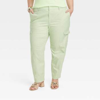 Women's Stretch Woven Cargo Pants 27 - All In Motion™ Light Green