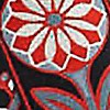 black with red flowers
