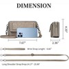 FATMOON Zip Around Wristlet Purse with 2 Straps - Crossbody Phone Bag, Embossed Mini Shoulder Bag, Large Capacity Wallet for Women - 3 of 4