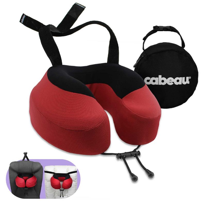 Cabeau Evolution S3 Memory Foam Travel Neck Pillow with Seat Strap, One Size, 1 of 9