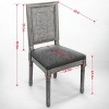 French Upholstery Dining Chairs Set of 2 with Rattan Backrest and Solid Wood Frame for Kitchen,Living Room – Maison Boucle - 4 of 4