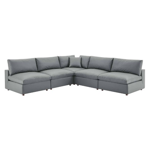 Down filled deals l shaped sectional