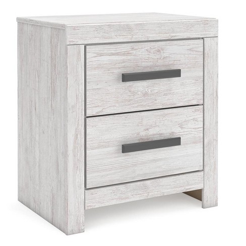 Signature Design By Ashley Cayboni 2 Drawer Nightstand, Whitewash : Target