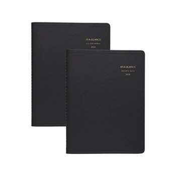 2024 AT-A-GLANCE 8.5" x 11" Daily 8-Person Appointment Book Set Black (70-212-05-24)