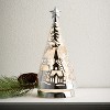 10.25"H Sullivans Christmas LED Village Shimmer Tree Light, Silver, Indoor Christmas Decor - 3 of 4
