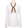 INSPIRE CHIC Women's Leopard Printed Chiffon Square/Long Lightweight Soft Sheer Neck Scarves 1Pc - 2 of 4