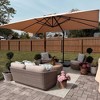 PURPLE LEA Cantilever Patio Umbrella with Base Included Square Umbrella with 360° Rotation and Aluminum Offset Hanging Outdoor Umbrella - 2 of 4