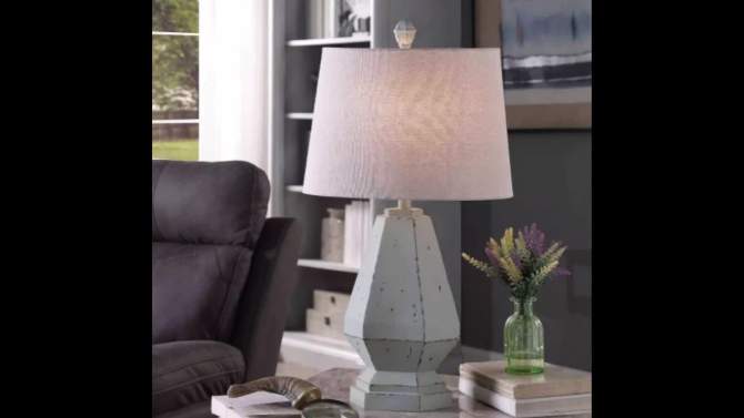 Asher Austin Patchwork Table Lamp with Shade White/Gold - StyleCraft, 2 of 5, play video