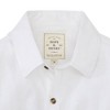 Mens' White Linen Button Down with Faux Horn Buttons, Medium - 2 of 4